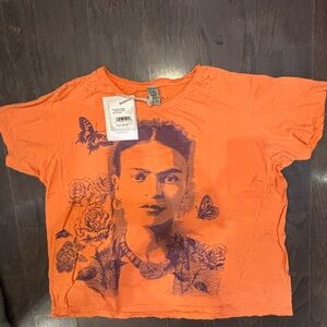 Magnolia Pearl Orange Graphic Short Sleeve Tee Pristine cond, Nvrworn,tags inc